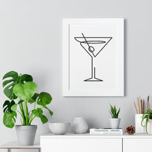 Load image into Gallery viewer, Martini Glass Single Line Art Print