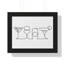 Load image into Gallery viewer, Cocktails Single Line Art Print
