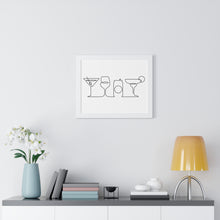 Load image into Gallery viewer, Cocktails Single Line Art Print
