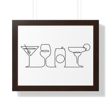 Load image into Gallery viewer, Cocktails Single Line Art Print
