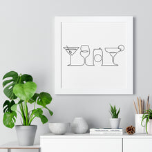 Load image into Gallery viewer, Cocktails Single Line Art Print
