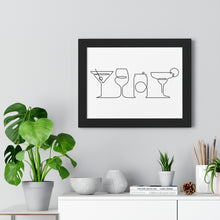 Load image into Gallery viewer, Cocktails Single Line Art Print

