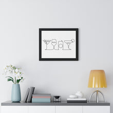 Load image into Gallery viewer, Cocktails Single Line Art Print
