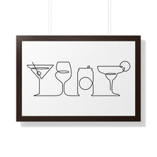 Load image into Gallery viewer, Cocktails Single Line Art Print
