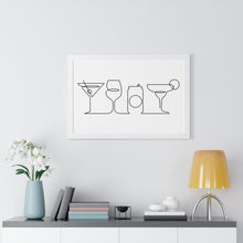 Load image into Gallery viewer, Cocktails Single Line Art Print
