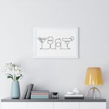 Load image into Gallery viewer, Cocktails Single Line Art Print
