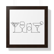 Load image into Gallery viewer, Cocktails Single Line Art Print
