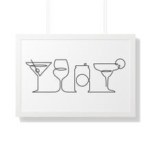 Load image into Gallery viewer, Cocktails Single Line Art Print
