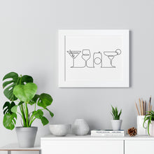 Load image into Gallery viewer, Cocktails Single Line Art Print
