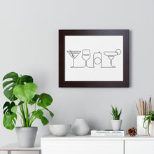 Load image into Gallery viewer, Cocktails Single Line Art Print

