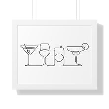 Load image into Gallery viewer, Cocktails Single Line Art Print
