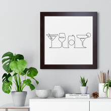 Load image into Gallery viewer, Cocktails Single Line Art Print
