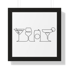 Load image into Gallery viewer, Cocktails Single Line Art Print
