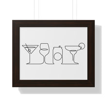 Load image into Gallery viewer, Cocktails Single Line Art Print
