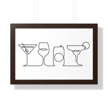 Load image into Gallery viewer, Cocktails Single Line Art Print
