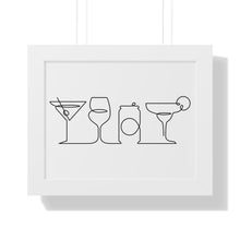 Load image into Gallery viewer, Cocktails Single Line Art Print
