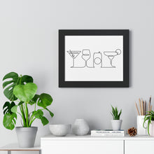 Load image into Gallery viewer, Cocktails Single Line Art Print
