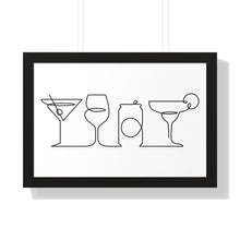 Load image into Gallery viewer, Cocktails Single Line Art Print
