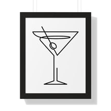 Load image into Gallery viewer, Martini Glass Single Line Art Print
