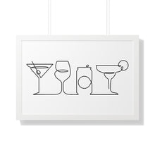 Load image into Gallery viewer, Cocktails Single Line Art Print
