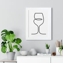 Load image into Gallery viewer, Wine Glass Single Line Art Print
