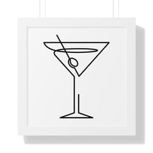 Load image into Gallery viewer, Martini Glass Single Line Art Print
