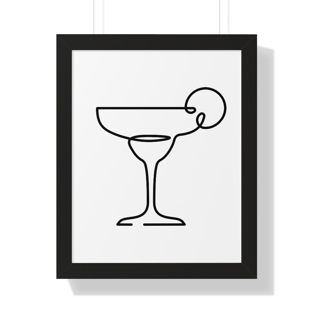 Margarita Glass Single Line Art Print