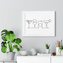 Load image into Gallery viewer, Cocktails Single Line Art Print
