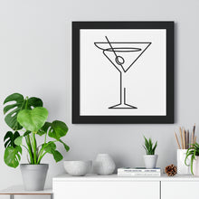 Load image into Gallery viewer, Martini Glass Single Line Art Print
