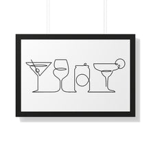 Load image into Gallery viewer, Cocktails Single Line Art Print
