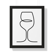 Load image into Gallery viewer, Wine Glass Single Line Art Print
