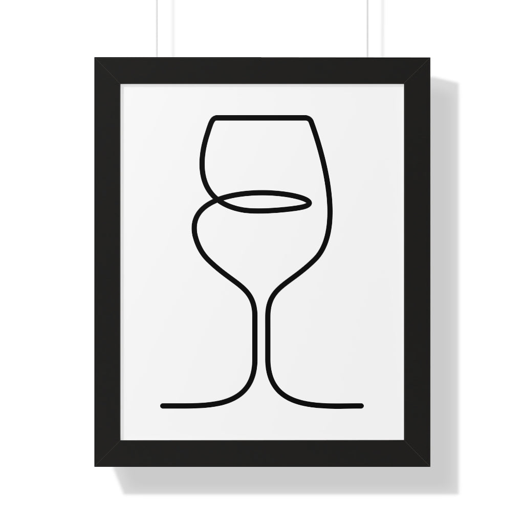 Wine Glass Single Line Art Print