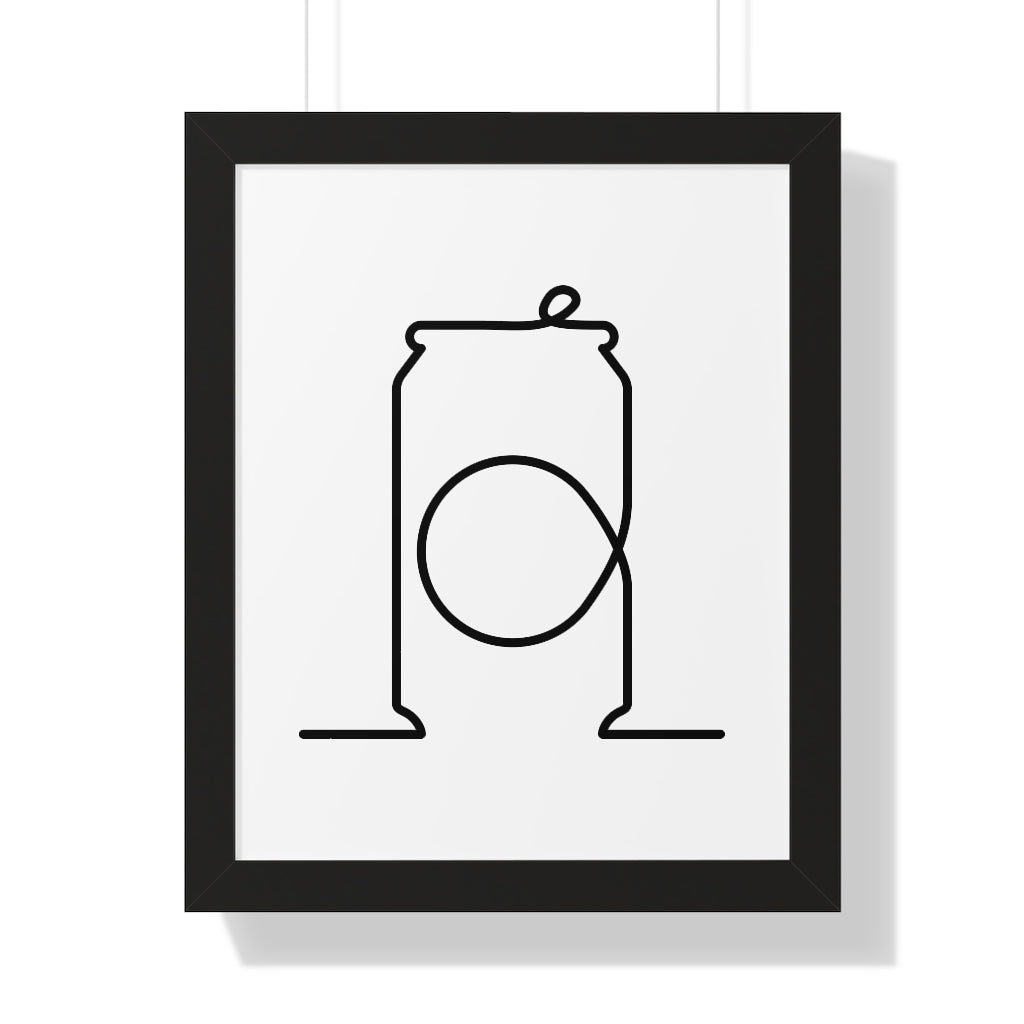 Beer Can Single Line Art Print