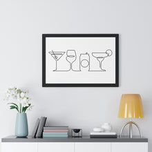 Load image into Gallery viewer, Cocktails Single Line Art Print
