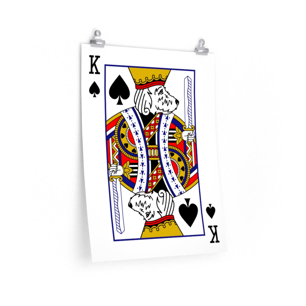 King Doodle Playing Card Art Print